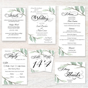 Greenery Wedding Details Enclosure Card
