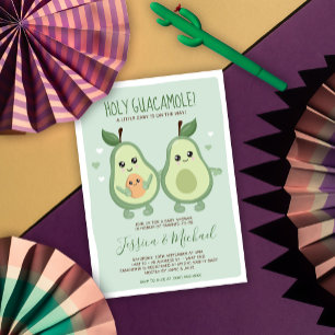 Kawaii Avocado Diaper Raffle Enclosure Card