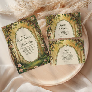Storybook Woodland Forest Raffle Diapper Enclosure Card