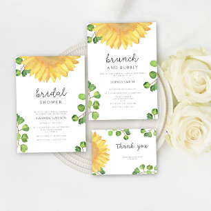Brunch and bubbly bridal shower invitation