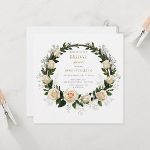 White Roses & Baby’s Breath Favours Thank You Card