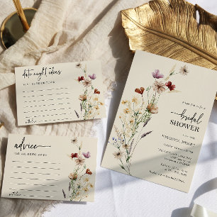 Elegant Boho Floral Bridal Shower Invitation