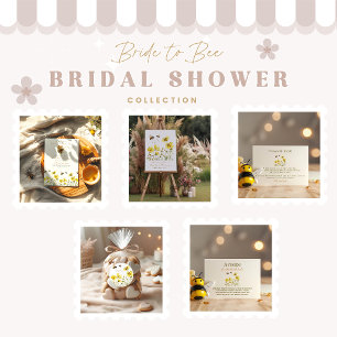 The bride to bee floral shower invitation