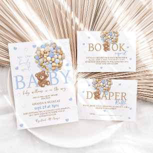 Diaper Raffle Blue Bear Enclosure Card