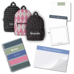 Trendy Modern Sage Green Monogram initials Post-it Notes