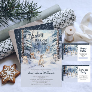 Woodland Baby Animals Winter Baby Books for Baby Enclosure Card