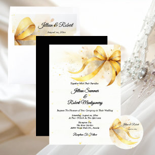 Elegant Gold Wedding Menu