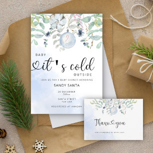 Baby it's cold outside baby shower invitation