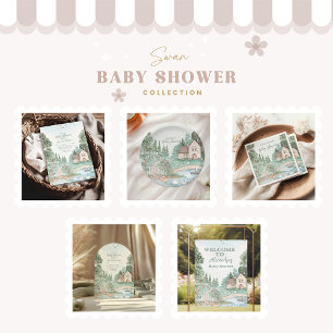 Swan Princess Baby Shower Invitation