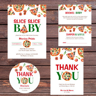 Slice slice baby Italian pizza baby shower Napkin