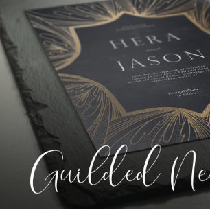 Art Art Nouveau charcoal and  Bronze Invitation f