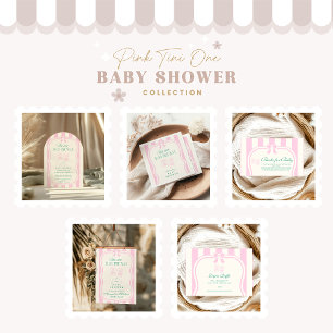 Pink Tini One Is On The Way Baby Shower Enclosure Card