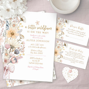 Little Wildflower Girl Baby Shower Invitation