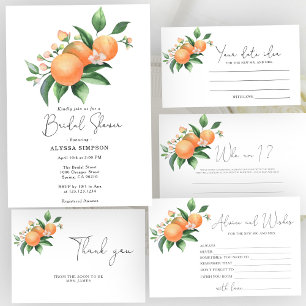 Orange Citrus - Recipe for the bride to be Enclosure Card