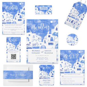 Santorini Wedding Magnetic Invitation