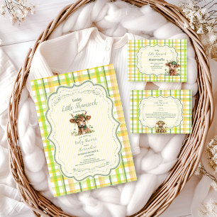 Highland Cow Lucky Little Shamrock Diapper Raffl Enclosure Card