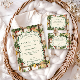 ustic Citrus Strawberry Diapper Raffle Enclosure Card