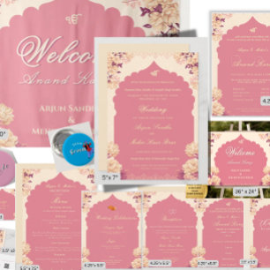 Elegant Sikh Wedding Welcome Sign   Anand Karaj 