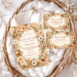 Timeless Fall Boho Diaper Raffle Enclosure Card
