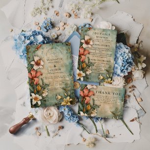 Tropical Vintage Garden Wedding Save The Date