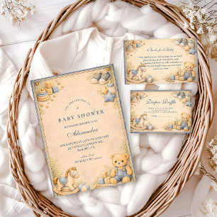 Vintage Blue Jeans Classic Baby Shower Napkin