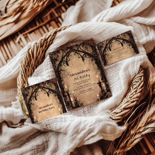 Midnight Gothic Cathedral Birthday Invitation