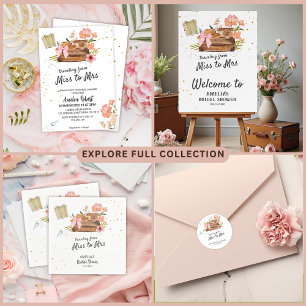 Travelling from miss to mrs Adventure Bridal showe Invitation