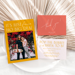 Minimal Vibrant Pink Details & RSVP Online QR Code Enclosure Card