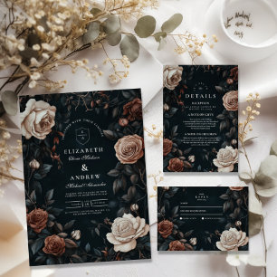 Luxury Art Nouveau Floral Wedding  Save The Date