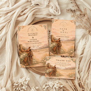 Rustic Western Ranch Wedding Invitation