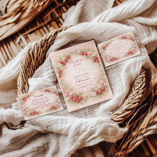 Strawberry In Love Bridal Shower Napkin