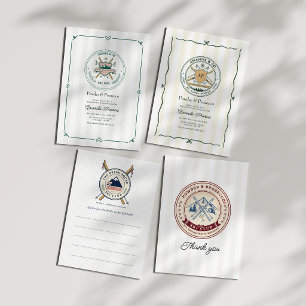 Powder & Prosecco Ski Club Bachelorette Weekend Invitation