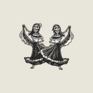 Calaveras (Lesbian) Wedding Invitation Jigsaw Puzzle