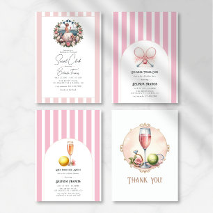 Chic Social Club Bachelorette Weekend Invitation