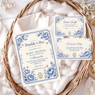Grandmillennial Bumble Bee Baby Shower Invitation