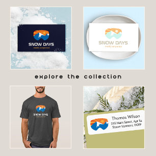 Skier Snow Goggles Skiing Mountain T-Shirt
