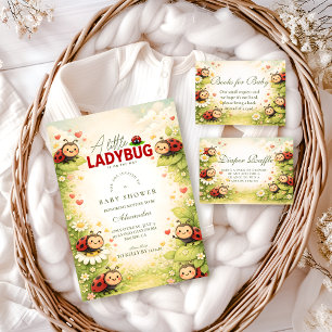Little Ladybug Garden Celebration Diapper Raffle Enclosure Card