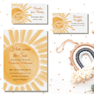 Here Comes Sunshine Baby Shower Guess How Big Game Poster