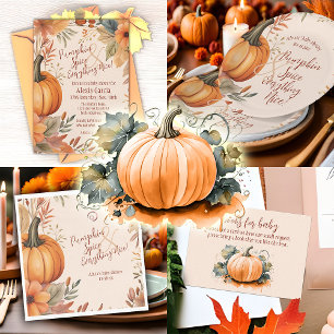 Little Pumpkin Books For Baby Shower Request Fall Enclosure Card
