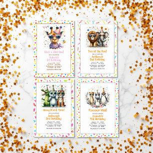 She’s a Wild One Giraffe 1st Birthday Party Invitation