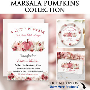 Marsala Burgundy Boho Fall Pumpkins Name Desk Mat