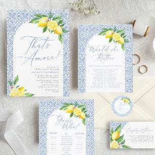 Where were They Lemon Italian Bridal Shower Game