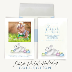 Cute Pastel Simple Easter Bunny Return Address Label