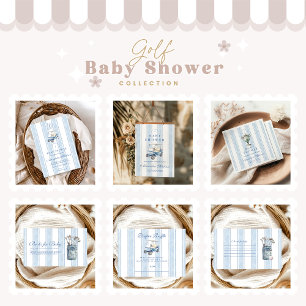 Boy Golf Baby Shower  Note for Baby Enclosure Card