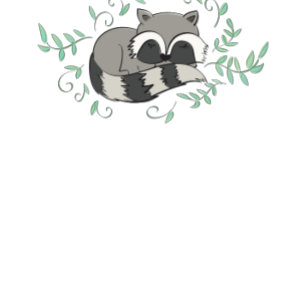 Sleeping Racoon Baby Shower Woodland Invitation