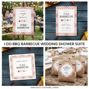 I Do Barbecue Wedding Shower Classic Round Sticker