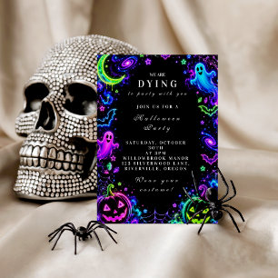 Luxurious Neon Halloween Celebration Invitation