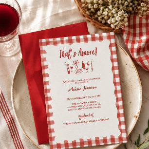 That's Amore Italian Bridal Shower Invitation Wine Label