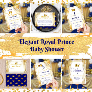 A Little Prince Baby Shower Diaper Raffle Ticket Enclosure Card