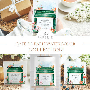 Paris Cafe Boulangerie Watercolor Table Number